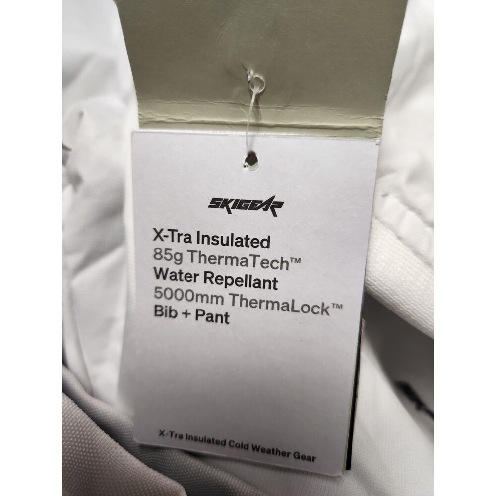 SkiGear Insulated Bib Overalls Women's Size Large White - Picture 6 of 14